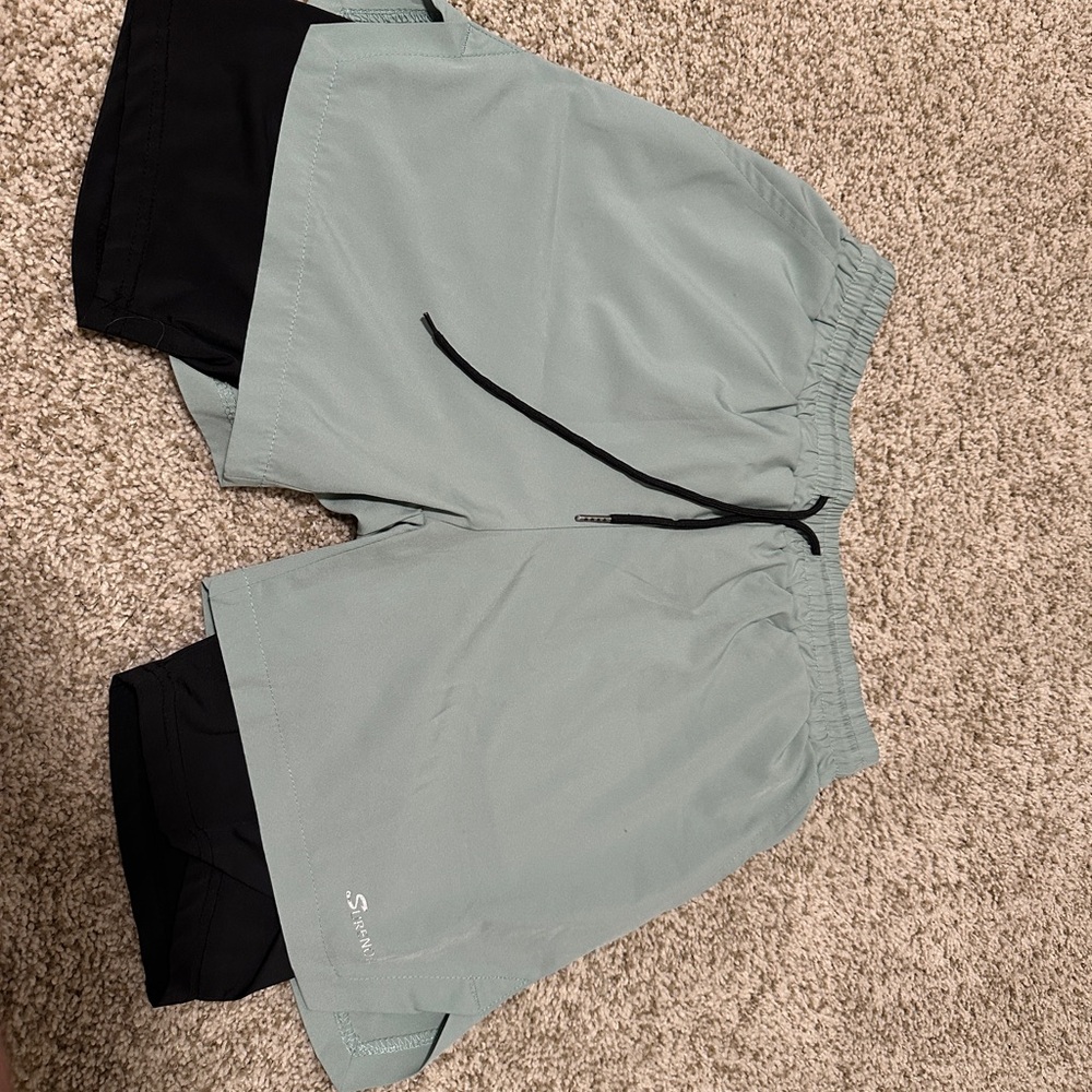 Stylish Black and Green Men's Shorts